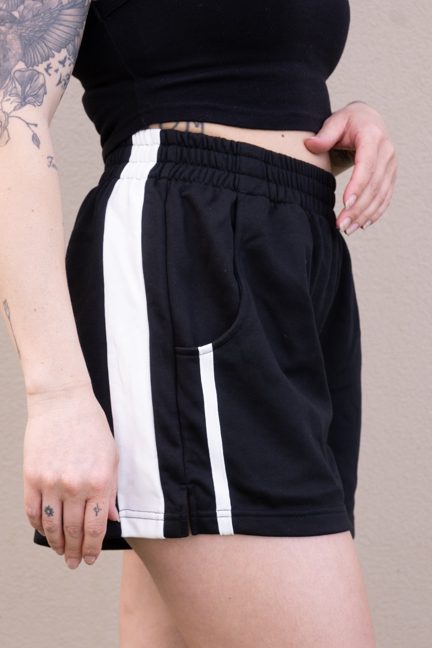 Brooke Striped Track Shorts