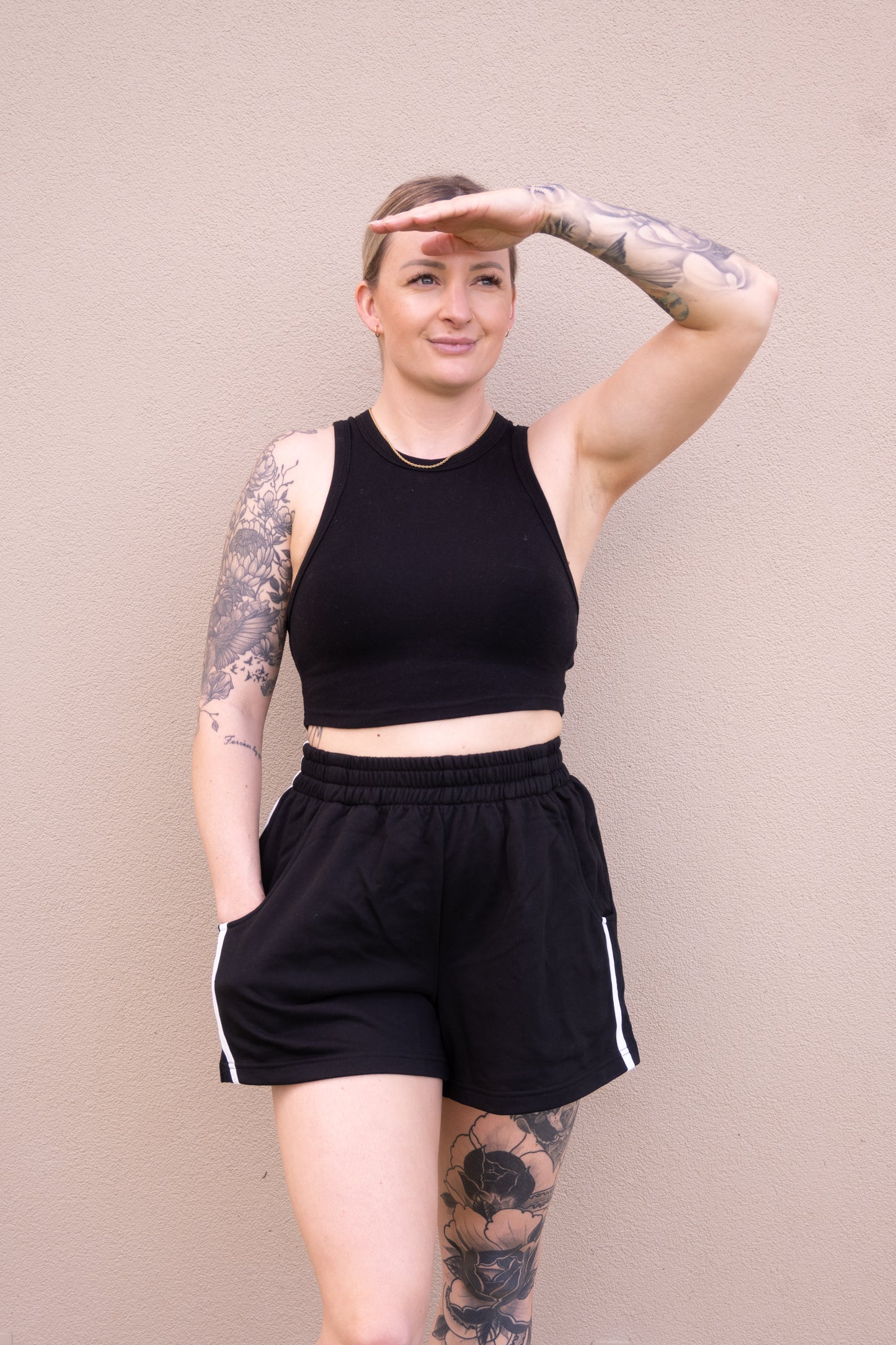 Brooke Striped Track Shorts