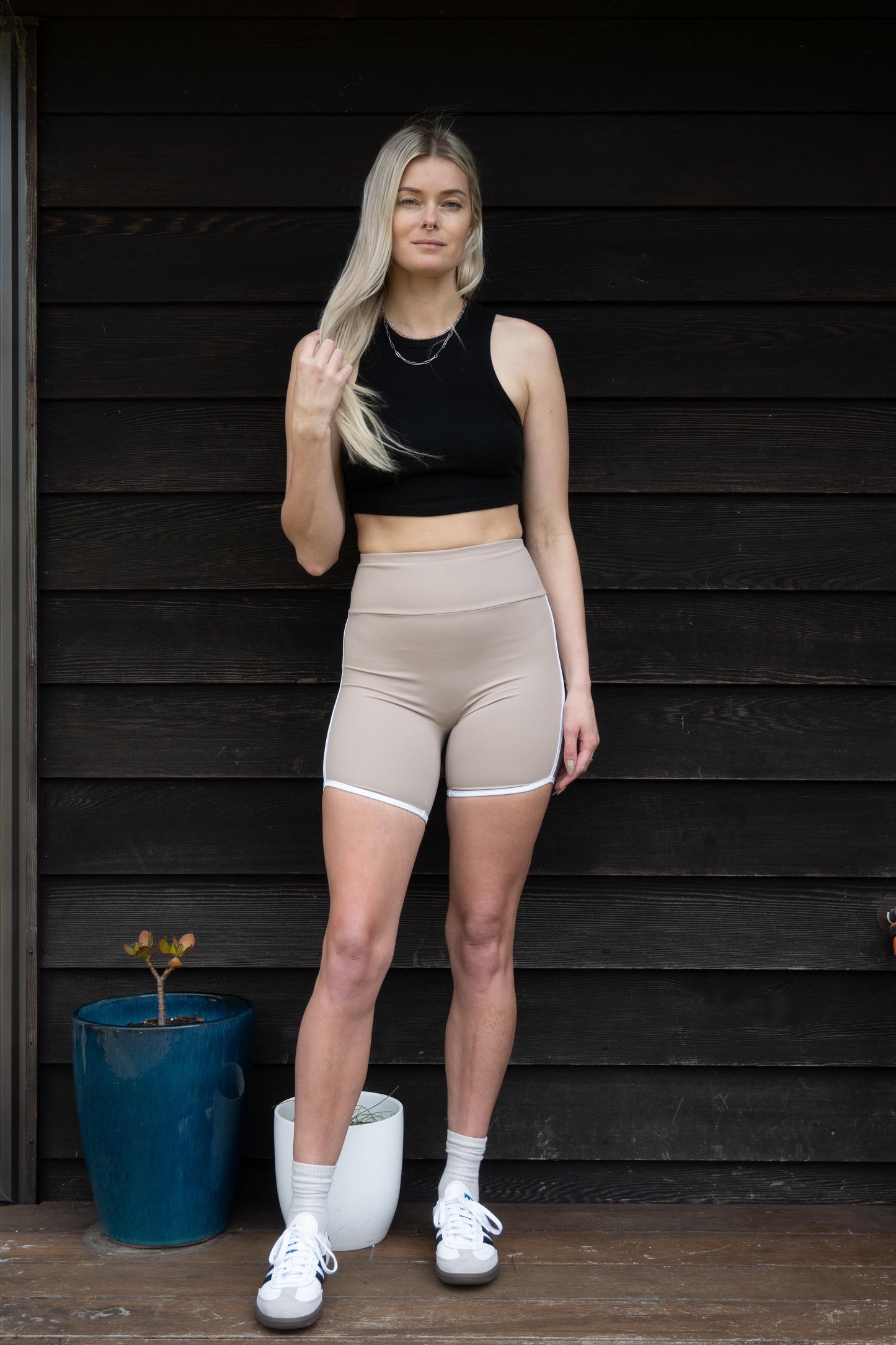 Striped Bike Short